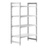 Cambro Camshelving Premium 4-Shelf Vented & Solid Starter Shelving Unit – Speckled Gray
