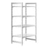 Cambro Camshelving Premium 4-Shelf Vented & Solid Starter Shelving Unit – Speckled Gray
