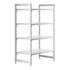 Cambro Camshelving Premium 4-Shelf Solid Starter Shelving Unit – Speckled Gray