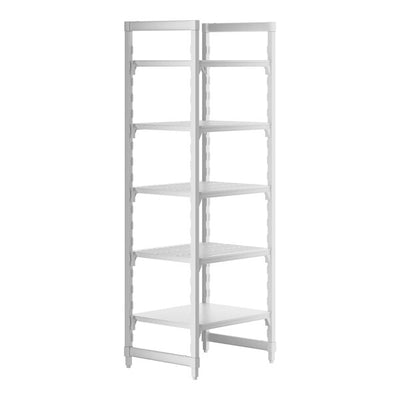 Cambro Camshelving Premium 5-Shelf Vented & Solid Starter Shelving Unit – Speckled Gray