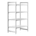 Cambro Camshelving Premium 4-Shelf Vented & Solid Starter Shelving Unit – Speckled Gray