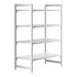 Cambro Camshelving Premium 4-Shelf Vented & Solid Starter Shelving Unit – Speckled Gray