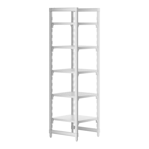 Cambro Camshelving Premium 5-Shelf Vented & Solid Starter Shelving Unit – Speckled Gray