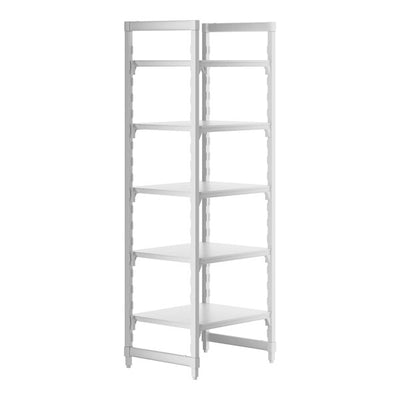 Cambro Camshelving Premium 5-Shelf Solid Starter Shelving Unit – Speckled Gray