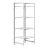 Cambro Camshelving Premium 4-Shelf Vented & Solid Starter Shelving Unit – Speckled Gray