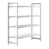 Cambro Camshelving Premium 4-Shelf Vented & Solid Starter Shelving Unit – Speckled Gray