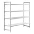 Cambro Camshelving Premium 4-Shelf Vented & Solid Starter Shelving Unit – Speckled Gray