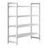 Cambro Camshelving Premium 4-Shelf Vented Starter Shelving Unit – Speckled Gray