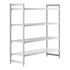 Cambro Camshelving Premium 4-Shelf Vented & Solid Starter Shelving Unit – Speckled Gray