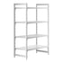Cambro Camshelving Premium 4-Shelf Vented & Solid Starter Shelving Unit – Speckled Gray