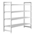 Cambro Camshelving Premium 4-Shelf Vented Starter Shelving Unit – Speckled Gray
