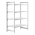 Cambro Camshelving Premium 4-Shelf Solid Starter Shelving Unit – Speckled Gray