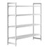 Cambro Camshelving Premium 4-Shelf Vented Starter Shelving Unit – Speckled Gray