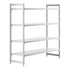 Cambro Camshelving Premium 4-Shelf Solid Starter Shelving Unit – Speckled Gray