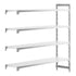 Cambro Camshelving Premium Add-On 4S Shelving Unit – Speckled Gray