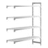 Cambro Camshelving Premium Add-On 4V Shelving Unit – Speckled Gray