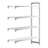 Cambro Camshelving Premium Add-On 4VS Shelving Unit – Speckled Gray