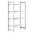 Cambro Camshelving Premium 4-Shelf Vented & Solid Starter Shelving Unit – Speckled Gray