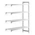 Cambro Camshelving Premium Add-On 4V Shelving Unit – Speckled Gray
