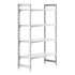 Cambro Camshelving Premium 4-Shelf Solid Starter Shelving Unit – Speckled Gray
