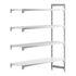 Cambro Camshelving Premium Add-On 4VS Shelving Unit – Speckled Gray