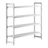 Cambro Camshelving Premium 4-Shelf Vented Starter Shelving Unit – Speckled Gray
