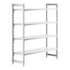 Cambro Camshelving Premium 4-Shelf Solid Starter Shelving Unit – Speckled Gray