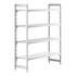 Cambro Camshelving Premium 4-Shelf Vented & Solid Starter Shelving Unit – Speckled Gray