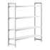 Cambro Camshelving Premium 4-Shelf Solid Starter Shelving Unit – Speckled Gray