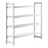 Cambro Camshelving Premium 4-Shelf Vented & Solid Starter Shelving Unit – Speckled Gray