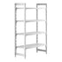Cambro Camshelving Premium 4-Shelf Vented Starter Shelving Unit – Speckled Gray
