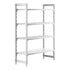 Cambro Camshelving Premium 4-Shelf Vented & Solid Starter Shelving Unit – Speckled Gray