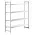 Cambro Camshelving Premium 4-Shelf Vented & Solid Starter Shelving Unit – Speckled Gray