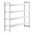 Cambro Camshelving Premium 4-Shelf Solid Starter Shelving Unit – Speckled Gray