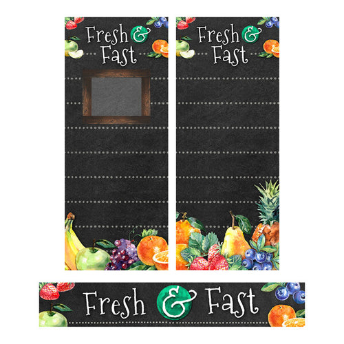Cambro Camshelving® Flex Station Merchandiser Sign Kit – Fresh & Fast