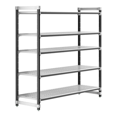 Cambro Camshelving Elements 5-Shelf Vented Starter Shelving Unit – Speckled Gray