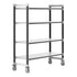 Cambro Camshelving Elements Heavy Duty 4-Shelf Solid Mobile Shelving Unit – Speckled Gray