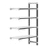 Cambro Camshelving Elements 5-Shelf Solid Add-On Shelving Unit – Speckled Gray