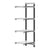 Cambro Camshelving Elements 4-Shelf Vented & Solid Add-On Shelving Unit – Speckled Gray