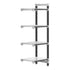 Cambro Camshelving Elements 4-Shelf Vented & Solid Add-On Shelving Unit – Speckled Gray