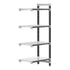 Cambro Camshelving Elements 4-Shelf Vented & Solid Add-On Shelving Unit – Speckled Gray