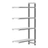 Cambro Camshelving Elements 4-Shelf Vented Add-On Shelving Unit – Speckled Gray