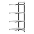 Cambro Camshelving Elements 4-Shelf Vented Add-On Shelving Unit – Speckled Gray
