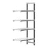 Cambro Camshelving Elements 4-Shelf Vented & Solid Add-On Shelving Unit – Speckled Gray