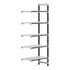 Cambro Camshelving Elements 5-Shelf Vented Add-On Shelving Unit – Speckled Gray