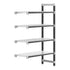 Cambro Camshelving Elements 4-Shelf Vented & Solid Add-On Shelving Unit – Speckled Gray