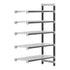 Cambro Camshelving Elements 5-Shelf Vented Add-On Shelving Unit – Speckled Gray