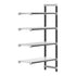 Cambro Camshelving Elements 4-Shelf Vented & Solid Add-On Shelving Unit – Speckled Gray