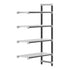 Cambro Camshelving Elements 4-Shelf Vented Add-On Shelving Unit – Speckled Gray