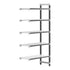 Cambro Camshelving Elements 5-Shelf Vented & Solid Add-On Shelving Unit – Speckled Gray